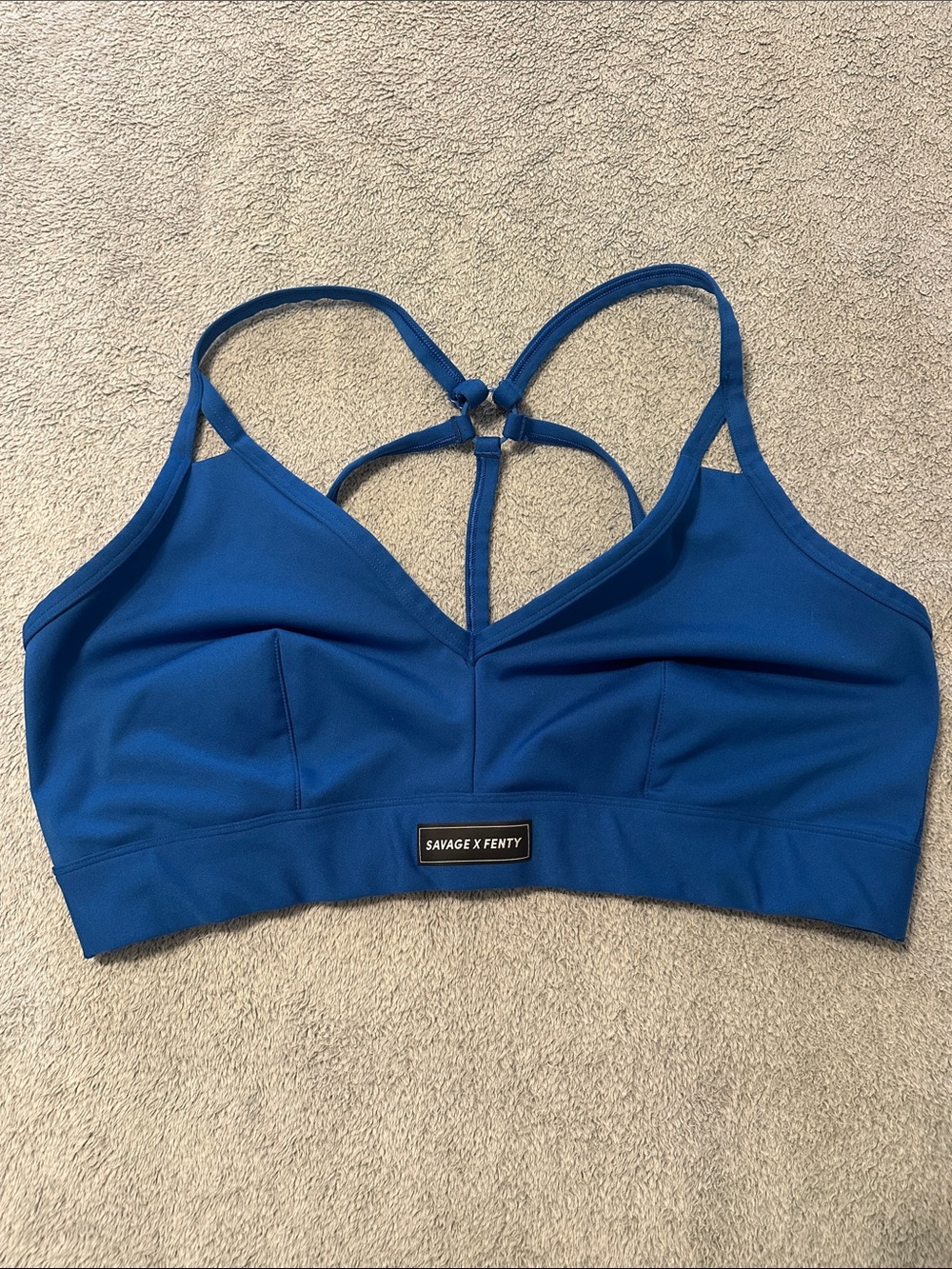 Savage X Fenty 2X Blue Longline Strappy Bralette